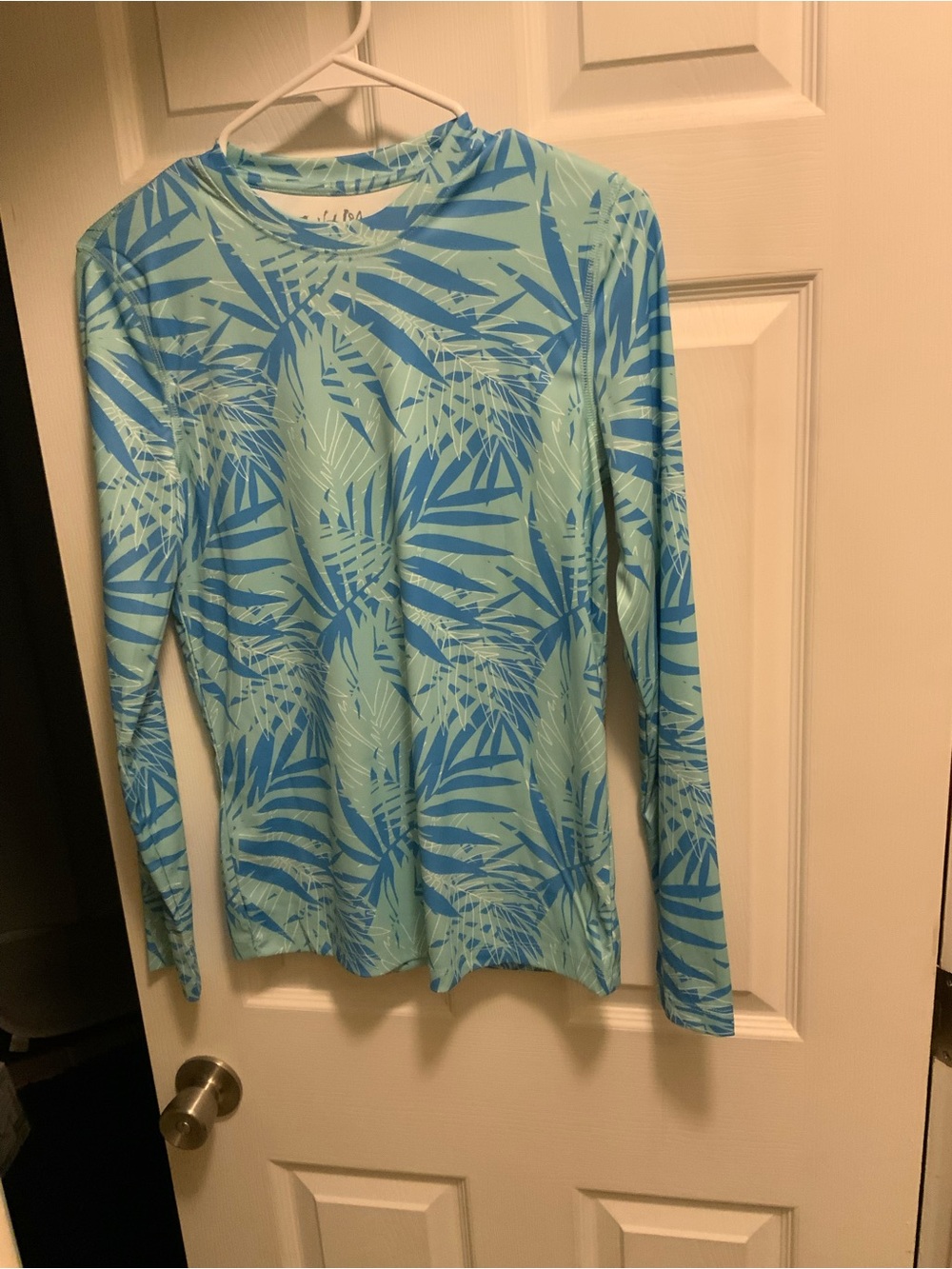 Salt Life Long Sleeve Tropical Print Tee - Aqua & Blue